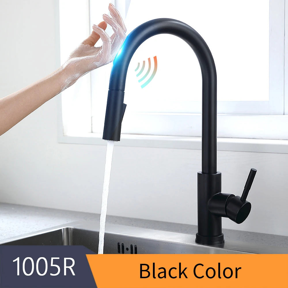 Smart Touch Kitchen Faucets Crane For Sensor Kitchen Water Tap Sink Mixer Rotate Touch Faucet Sensor Water Mixer KH-1005