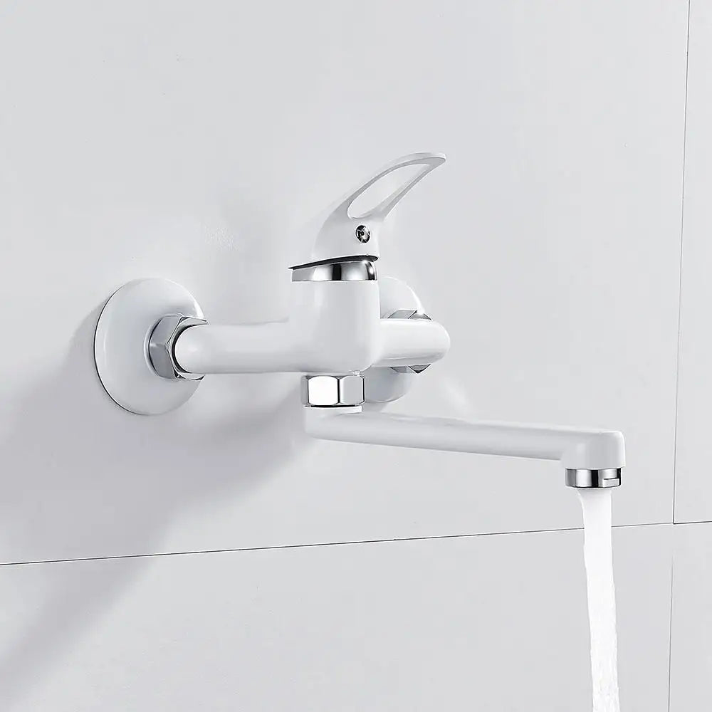 Kitchen Faucet Mixers Wall Mounted Single Handle Mixer Tap Sink Faucet Rotation Hot Cold Water Mixer Mop Pool Tap Basin Faucet