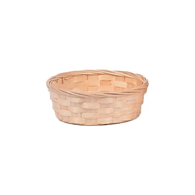 Bamboo Woven Bread Basket Fruit Vegetables Egg Storage Basketry Snacks Container