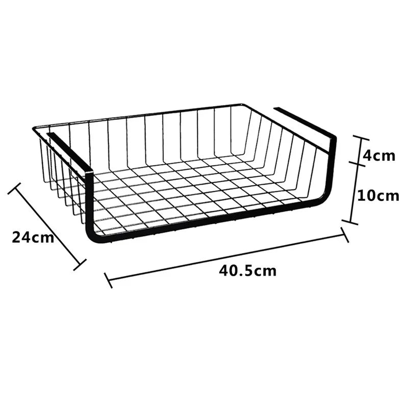 Home Storage Basket Kitchen Multifunctional  Rack Under Cabinet  Shelf  Wire  Organizer basket