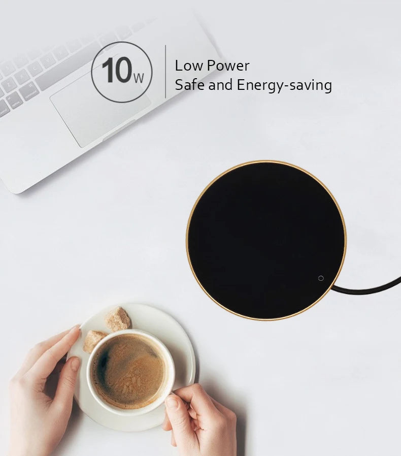 Mini Portable USB Cup Warmer 3 Gear Coffee Mug Heating Coaster Smart Thermostatic Hot Plate Milk Tea Water Heating Pad Heater