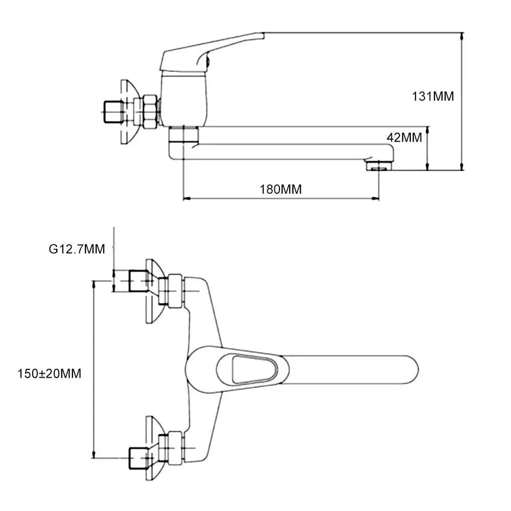 Kitchen Faucet Mixers Wall Mounted Single Handle Mixer Tap Sink Faucet Rotation Hot Cold Water Mixer Mop Pool Tap Basin Faucet