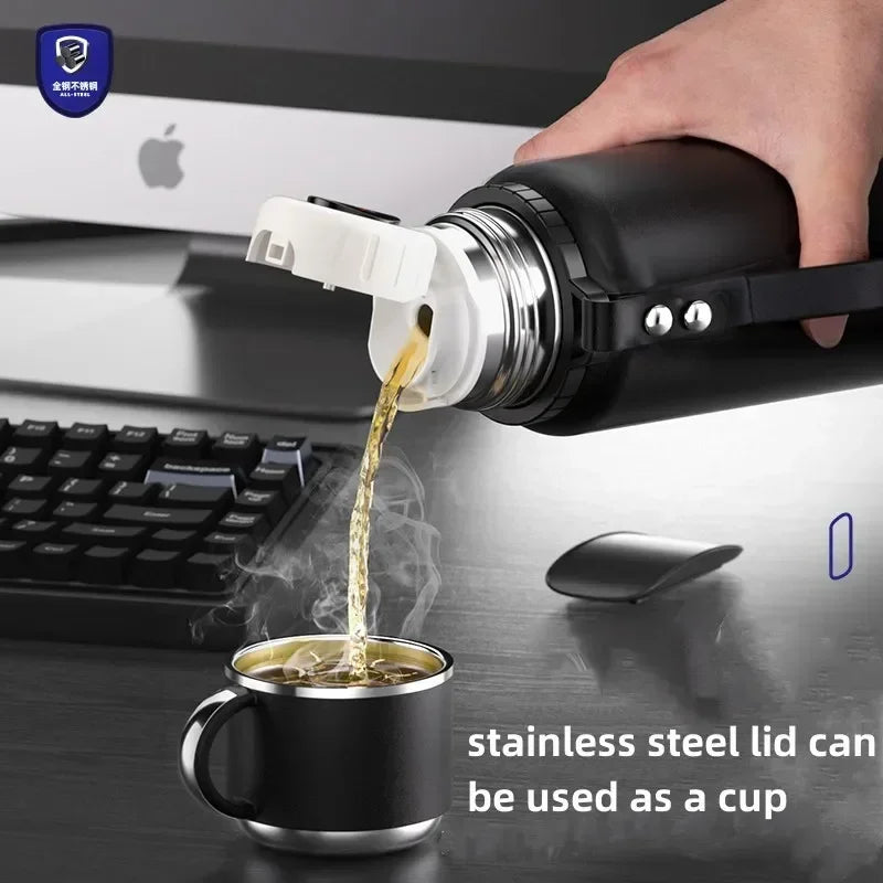 Stainless Steel Vacuum Thermos Portable High Appearance Large Capacity for Hot Coffee Vacuum Thermal Water Bottle Insulated Cup