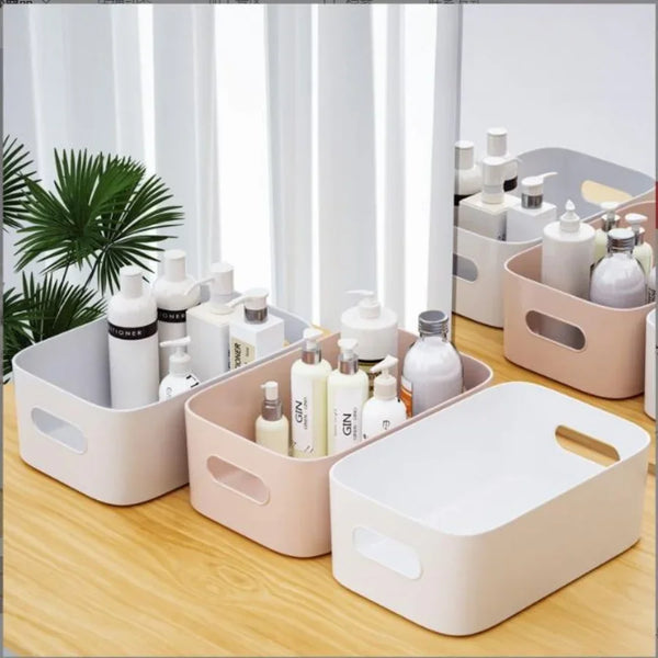 Storage Basket Three Sizes Rectangular Cosmetic Sorting Box Kitchen Storage Box Snack Storage Basket for Kitchen Bedroom Office