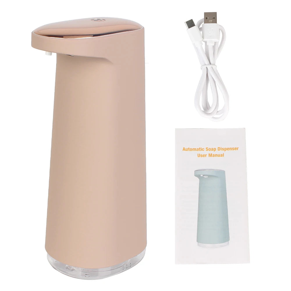 450ML Foam Liquid Soap Dispenser Hand Free USB Rechargeable Portable Touchless Automatic Foaming For Bathroom Kitchen