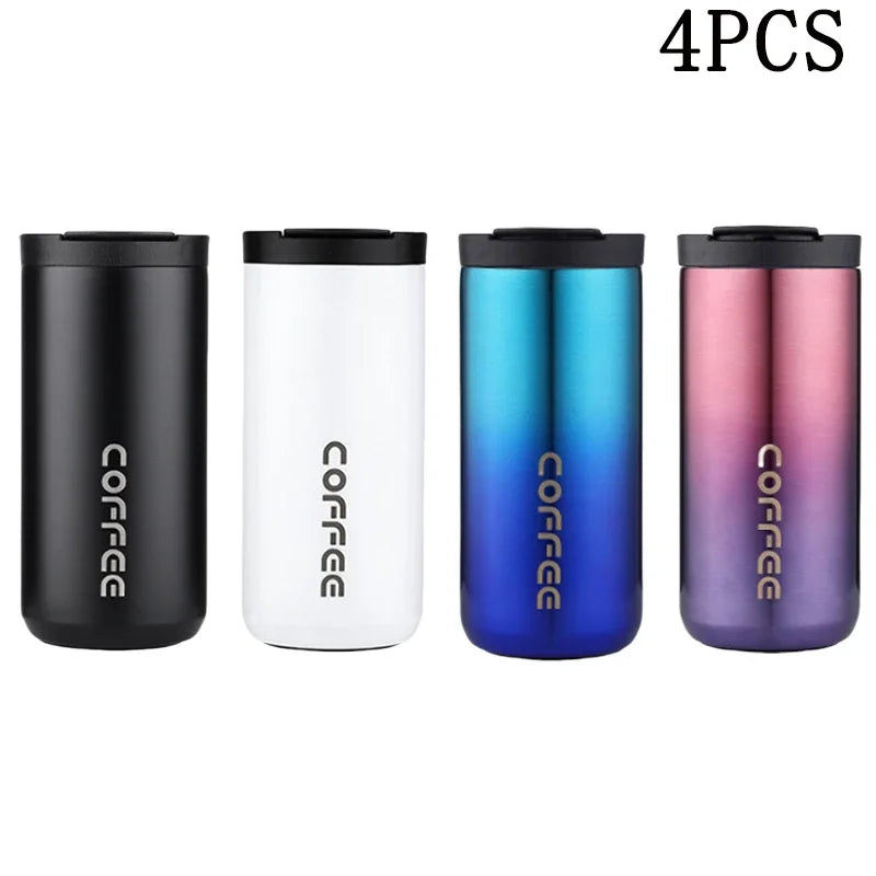 400ML Stainless Steel Coffee Thermos Bottle Thermal Mug Leakproof Car Vacuum Flasks Coffee Cup Travel Portable Insulated Bottles