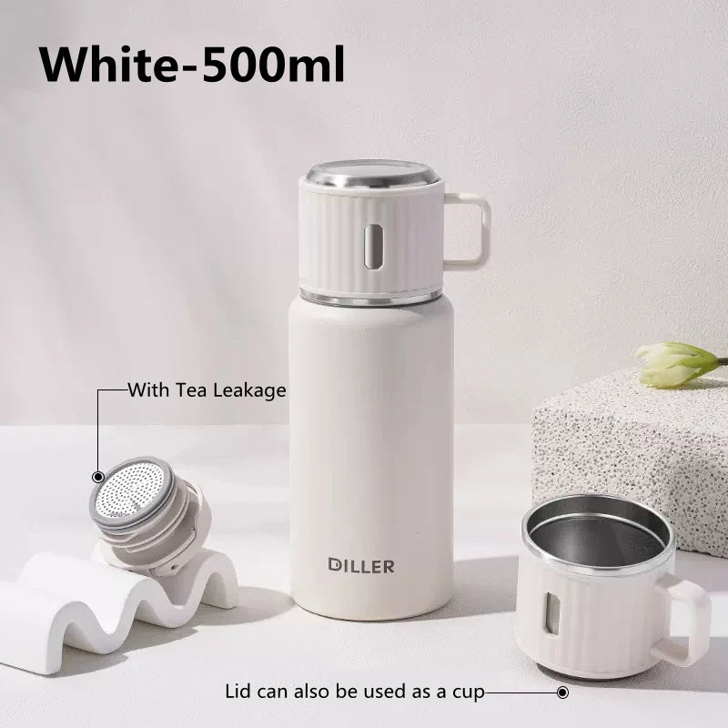 500ml Stainless Steel Thermos Bottle for Hot Coffee Vacuum Thermal Water Bottle Insulated Cup Vacuum Flasks Double Wall Travel