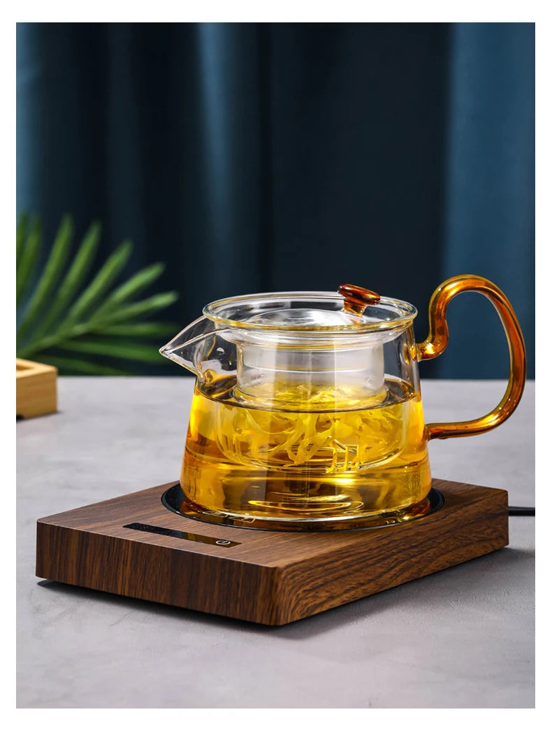 100°C Cup Heater Mug Warmer Hot Tea Makers Automatic Warmer Coaster 5 Gear Temperature Cup Heaters Coffee Milk Tea Heating Pad