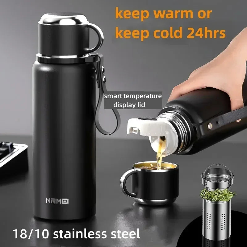 Stainless Steel Vacuum Thermos Portable High Appearance Large Capacity for Hot Coffee Vacuum Thermal Water Bottle Insulated Cup