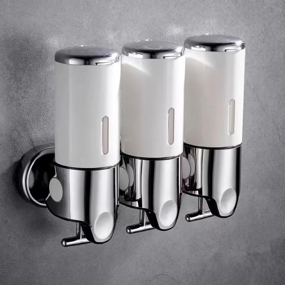 Manual Liquid Soap Dispensers double/triple 500ml Wall Mounted Shampoo Container soap and gel dispenser Bathroom Accessories