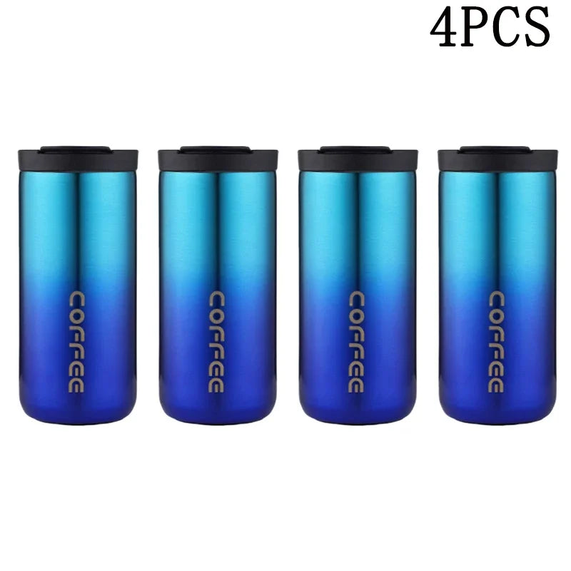 400ML Stainless Steel Coffee Thermos Bottle Thermal Mug Leakproof Car Vacuum Flasks Coffee Cup Travel Portable Insulated Bottles