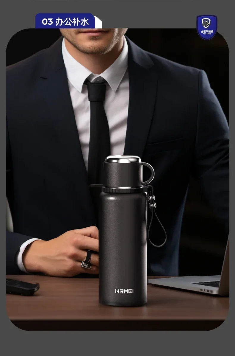 Stainless Steel Vacuum Thermos Portable High Appearance Large Capacity for Hot Coffee Vacuum Thermal Water Bottle Insulated Cup