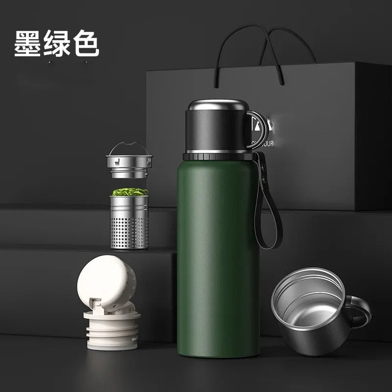 Stainless Steel Vacuum Thermos Portable High Appearance Large Capacity for Hot Coffee Vacuum Thermal Water Bottle Insulated Cup