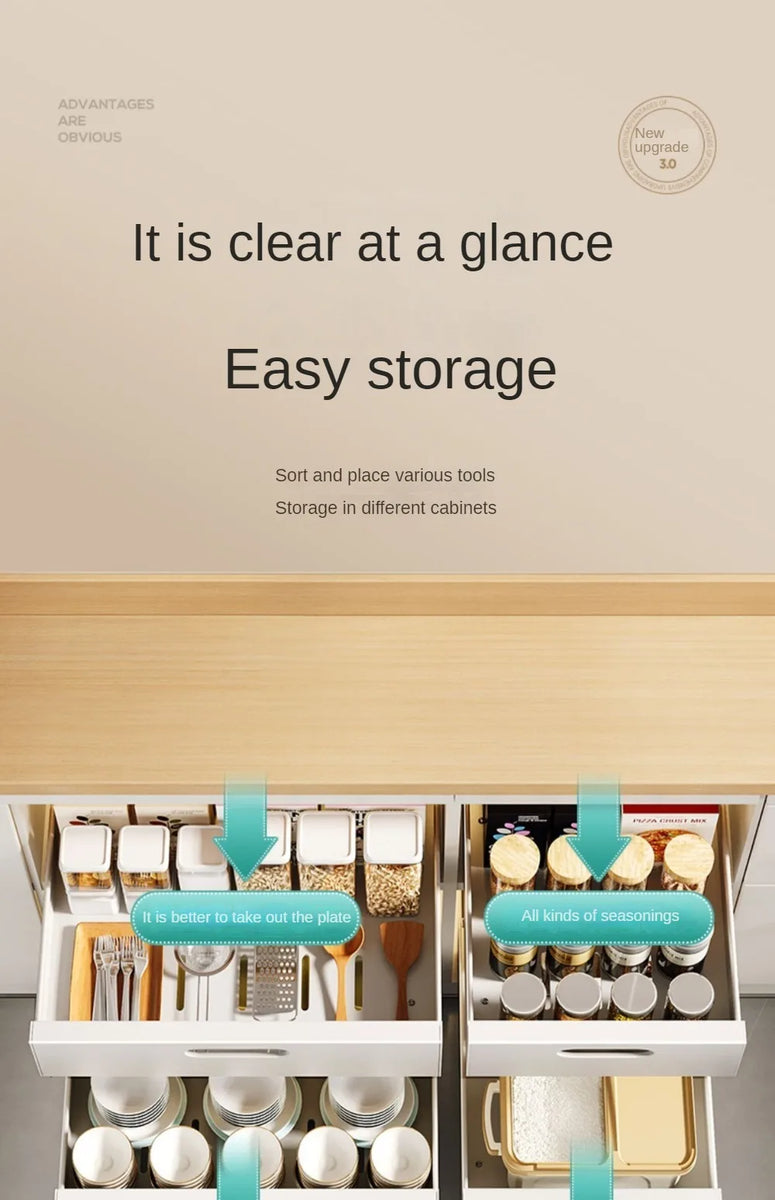 In-Cabinet Drawers Shelf Kitchen Storage Pull Out Bottles Jars Basket Layered Spice Dish Plate Under Sink Boxes Home Organizater