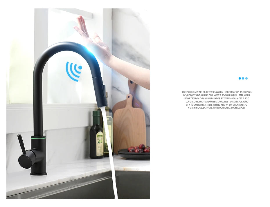 Smart Touch Kitchen Faucets Crane For Sensor Kitchen Water Tap Sink Mixer Rotate Touch Faucet Sensor Water Mixer KH-1005