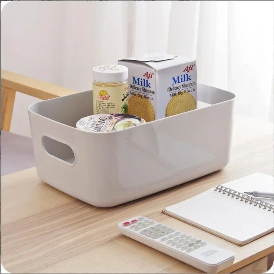 Household drawer plastic storage desktop storage box cosmetics, groceries, snacks storage basket kitchen storage box