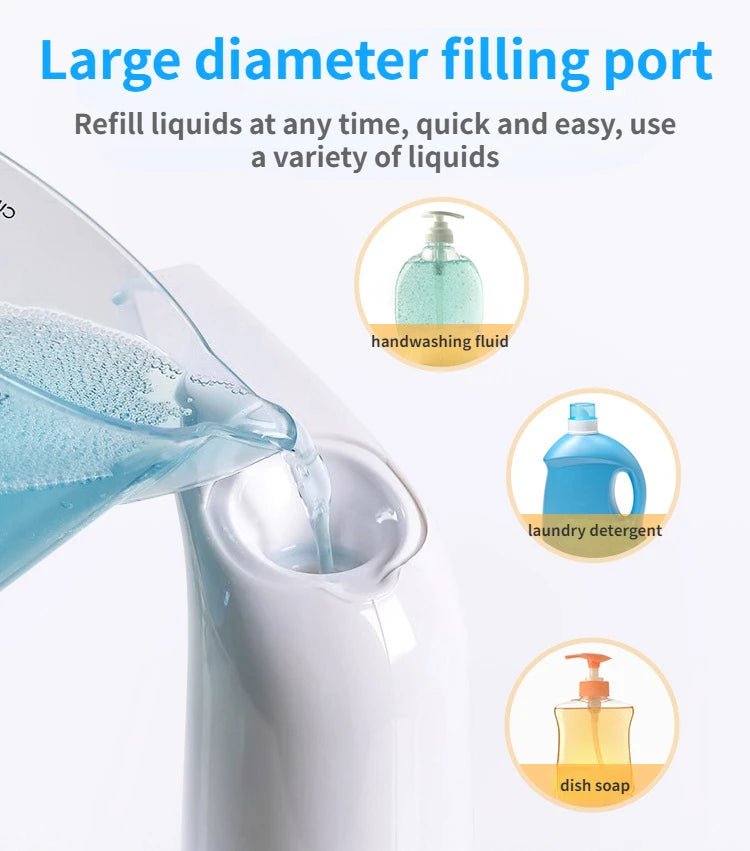 400ML Automatic Liquid Soap Dispenser Bathroom Accessories Soap And Gel Dispenser Intelligent Kitchen Induction Hand Sanitizer