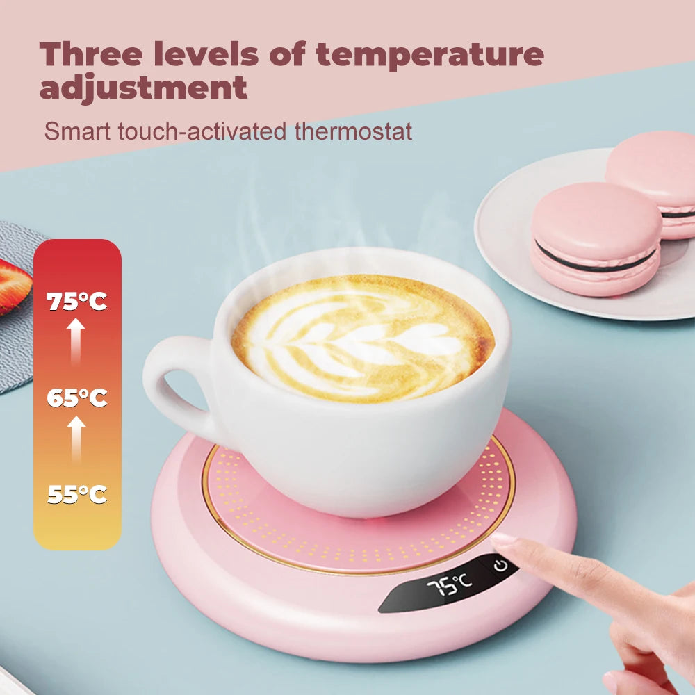 Smart Coffee Cup Warmers Electric 3-speed Temperature Mug Warmer Cup Heater Smart Electric Beverage Warmer Heating Coaster