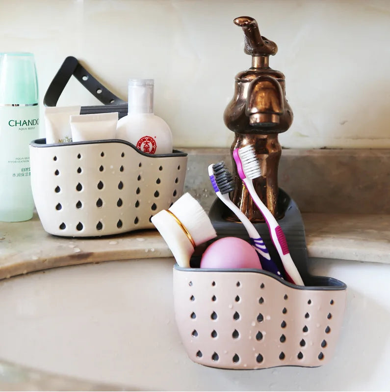 Kitchen Sink Drainage Basket Hanging Bag Faucet Sponge Shelf Dishwashing Dishwashing Sink Hole-free Storage Hanging Basket