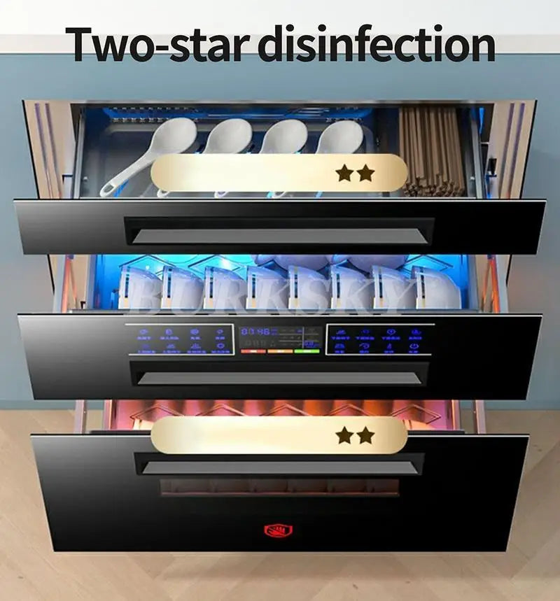 Kitchen Storage Supplies Built-in Disinfection Kitchen Cabinet And Storage 120L Capacity High Temperature Disinfection Cupboard