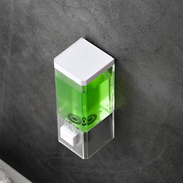 Non-punching Manual Press Soap Dispenser Wall Hanging Traceless Paste Disinfectant Bottle Bathroom Transparent Soap Dispenser