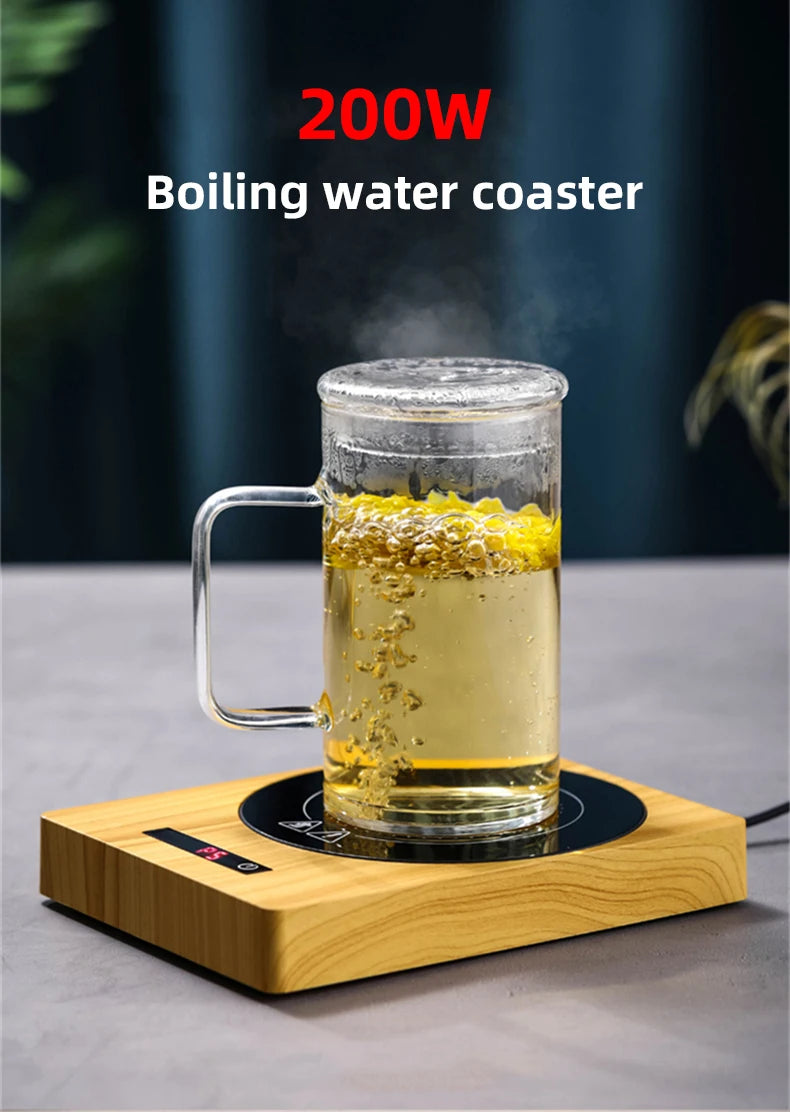 100°C Cup Heater Mug Warmer Hot Tea Makers Automatic Warmer Coaster 5 Gear Temperature Cup Heaters Coffee Milk Tea Heating Pad