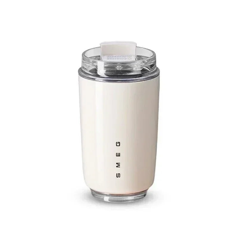 1PCS Tumbler Thermos Cup Milky White Coffee Mug Car Insulated Water Bottle Travel Stainless Steel Vacuum Flasks Drinking Kettle