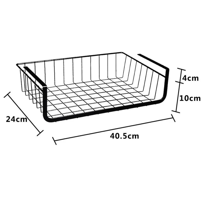 Home Storage Basket Kitchen Multifunctional  Rack Under Cabinet  Shelf  Wire  Organizer basket