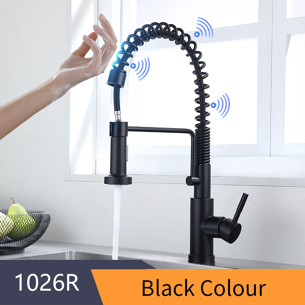 Smart Touch Kitchen Faucets Crane For Sensor Kitchen Water Tap Sink Mixer Rotate Touch Faucet Sensor Water Mixer KH-1005