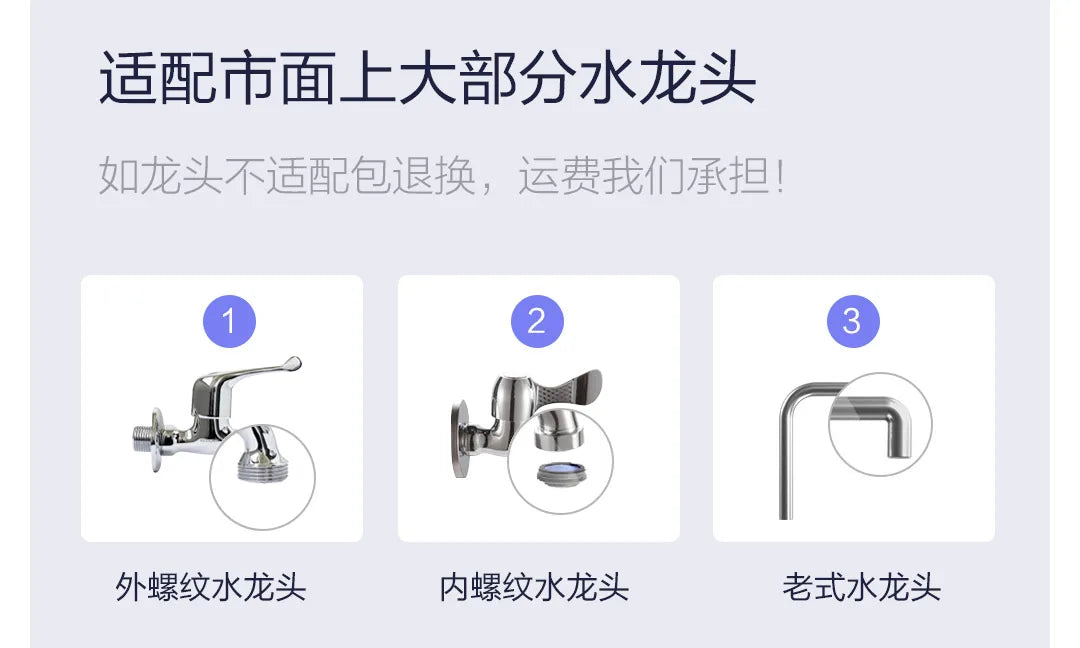 New  Water-power sterilization faucet water purifier Ultraviolet deep sterilization 6-stage fine filtration