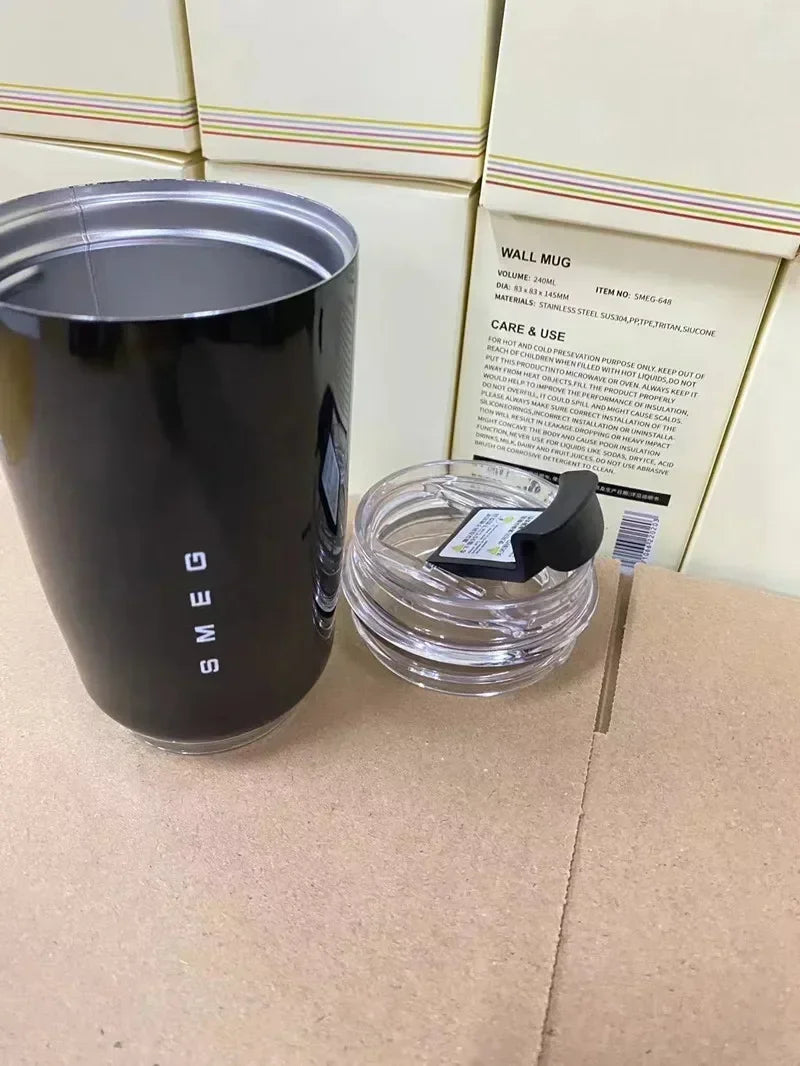 Beverage Cup Travel Portable Car Drinking Cup Stainless Steel Vacuum Leak proof 240ML Coffee Thermos