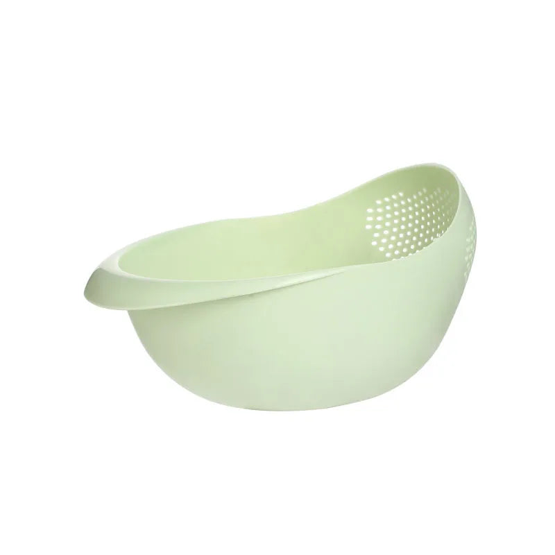 1pc Rice Bowl Drain Basket Kitchen Multi-purpose Rice Washing Machine Fruit Bowl Washing Drain Basket With Handle Home Organizer