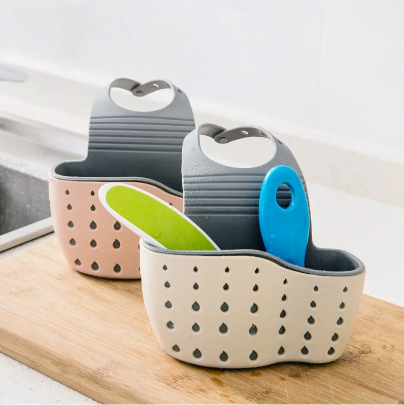 Kitchen Sink Drainage Basket Hanging Bag Faucet Sponge Shelf Dishwashing Dishwashing Sink Hole-free Storage Hanging Basket