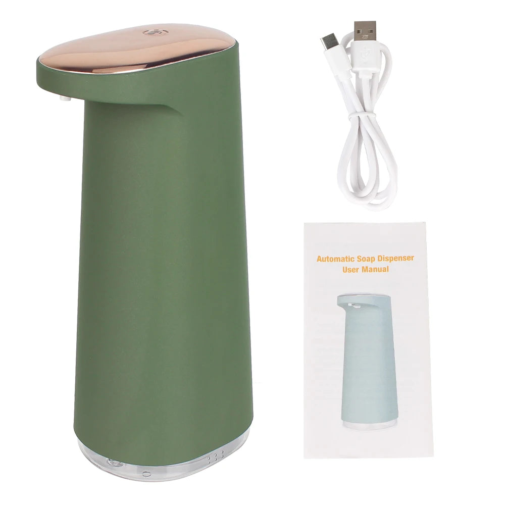 450ML Foam Liquid Soap Dispenser Hand Free USB Rechargeable Portable Touchless Automatic Foaming For Bathroom Kitchen