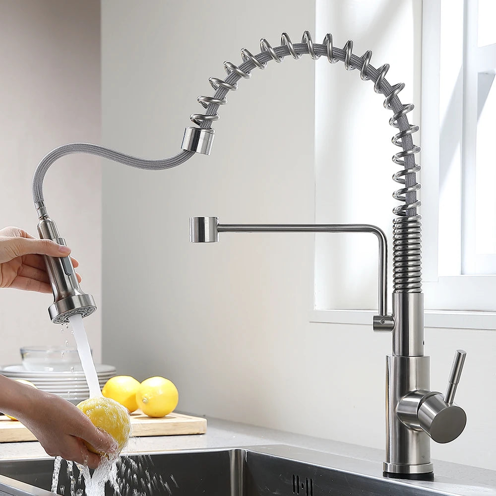 Smart Touch Kitchen Faucets Crane For Sensor Kitchen Water Tap Sink Mixer Rotate Touch Faucet Sensor Water Mixer KH-1005