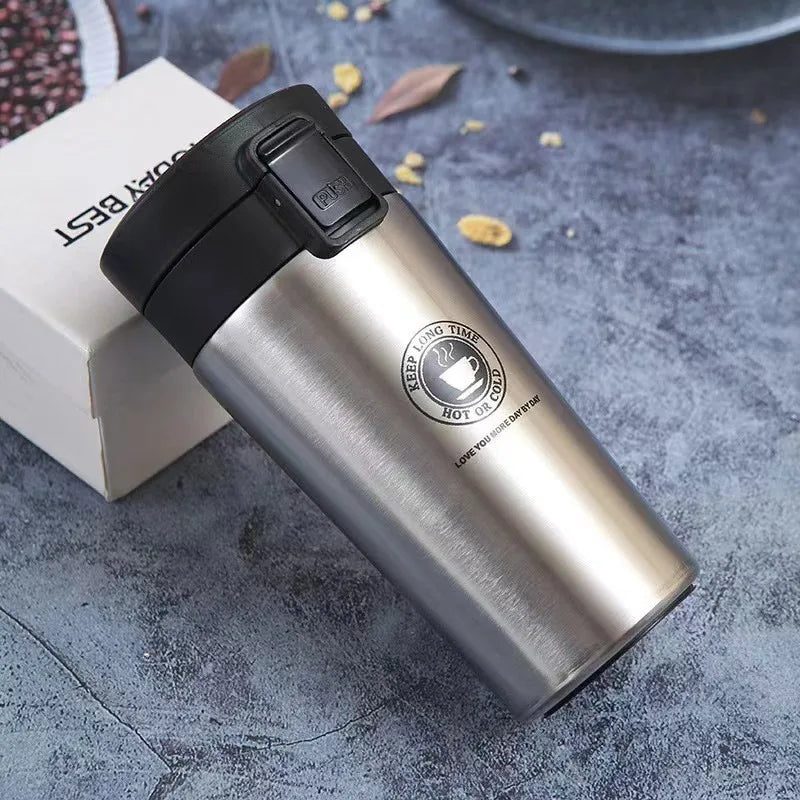 500ML Thermal Mug Leak-proof Thermos Mug Coffee Double Wall 304 Stainless Steel Coffee Cup Tea Vacuum Flask Thermos Water Bottle