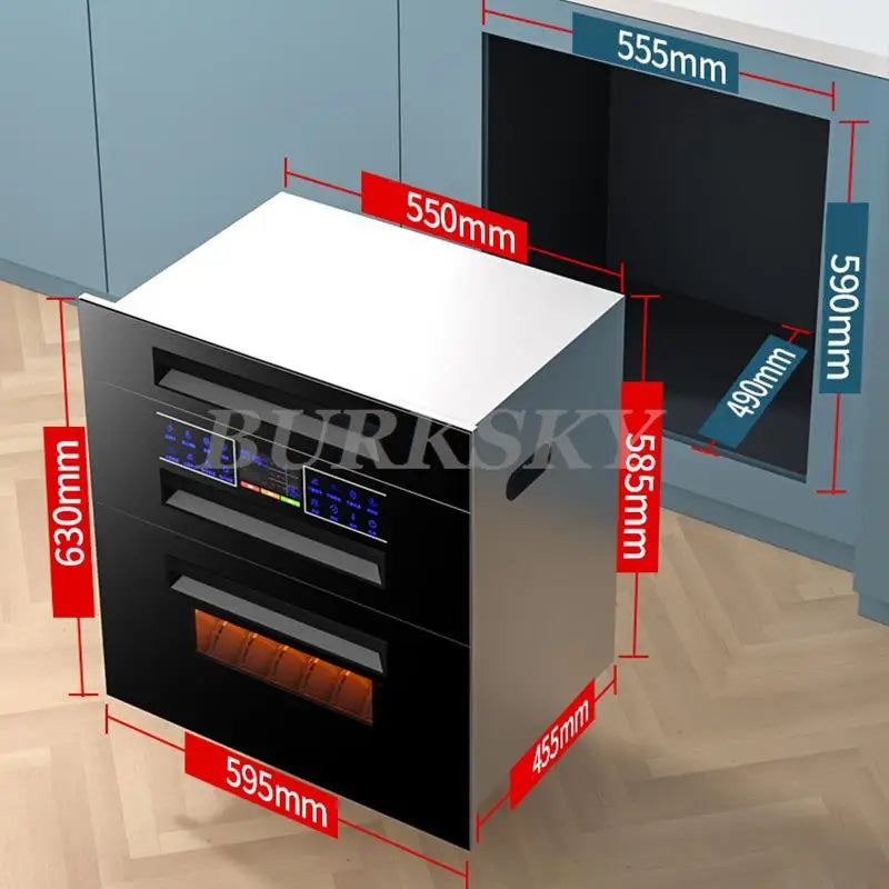 Kitchen Storage Supplies Built-in Disinfection Kitchen Cabinet And Storage 120L Capacity High Temperature Disinfection Cupboard