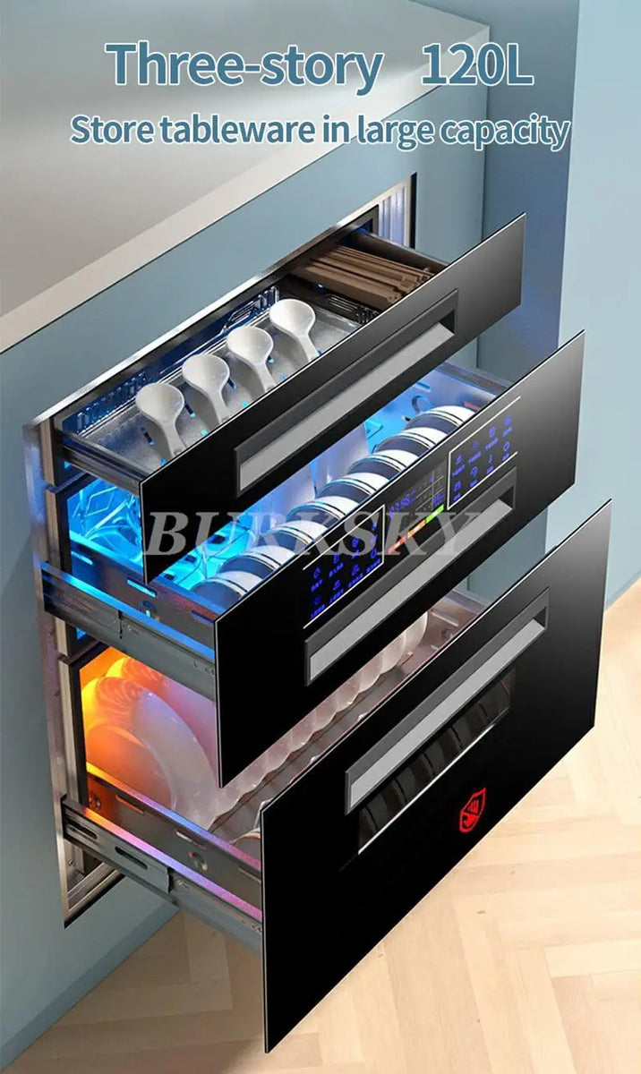 Kitchen Storage Supplies Built-in Disinfection Kitchen Cabinet And Storage 120L Capacity High Temperature Disinfection Cupboard