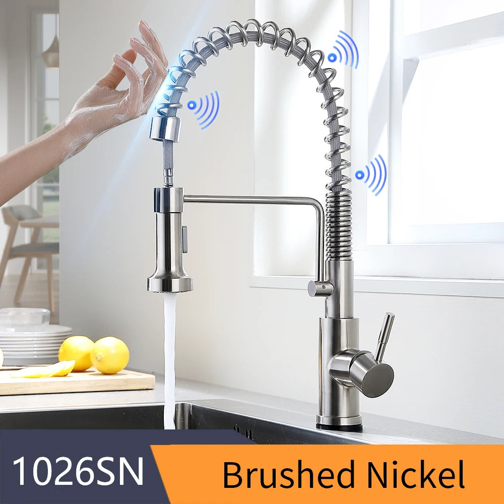 Smart Touch Kitchen Faucets Crane For Sensor Kitchen Water Tap Sink Mixer Rotate Touch Faucet Sensor Water Mixer KH-1005