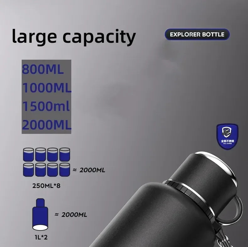 Stainless Steel Vacuum Thermos Portable High Appearance Large Capacity for Hot Coffee Vacuum Thermal Water Bottle Insulated Cup