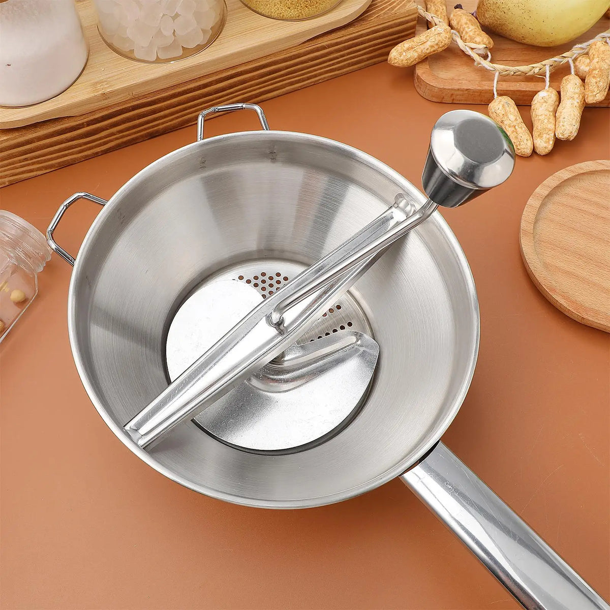 Stainless Steel Potato Masher Manual Potato Ricer Handheld Presser Fruit Juicer Lemon Squeezer Kitchen Tools