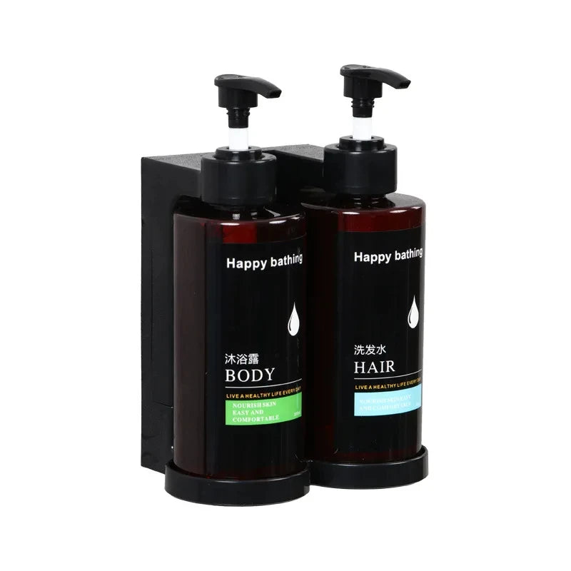 Hotel Shampoo and Shower Gel Separate Bottles Wall Mounted No Punching Hand Sanitizer Boxes Wall Mounted Manual Soap Dispensers