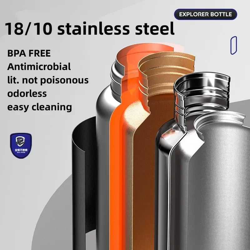 Stainless Steel Vacuum Thermos Portable High Appearance Large Capacity for Hot Coffee Vacuum Thermal Water Bottle Insulated Cup