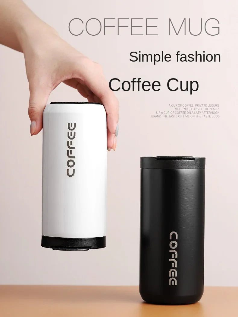 400ML Stainless Steel Coffee Thermos Bottle Thermal Mug Leakproof Car Vacuum Flasks Coffee Cup Travel Portable Insulated Bottles