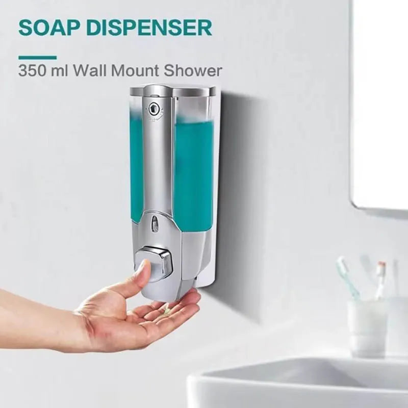 350ml Hand Soap Shampoo Dispenser Wall Mount Shower Liquid Dispensers Containers for Bathroom Washroom