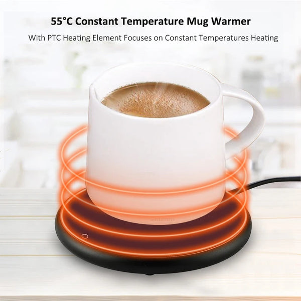 Cup Heater USB Coffee Mug Warmer Milk Tea Water Electric Heating Pad Thermostatic Coasters Cup Warmer For Home Office Cup Heater