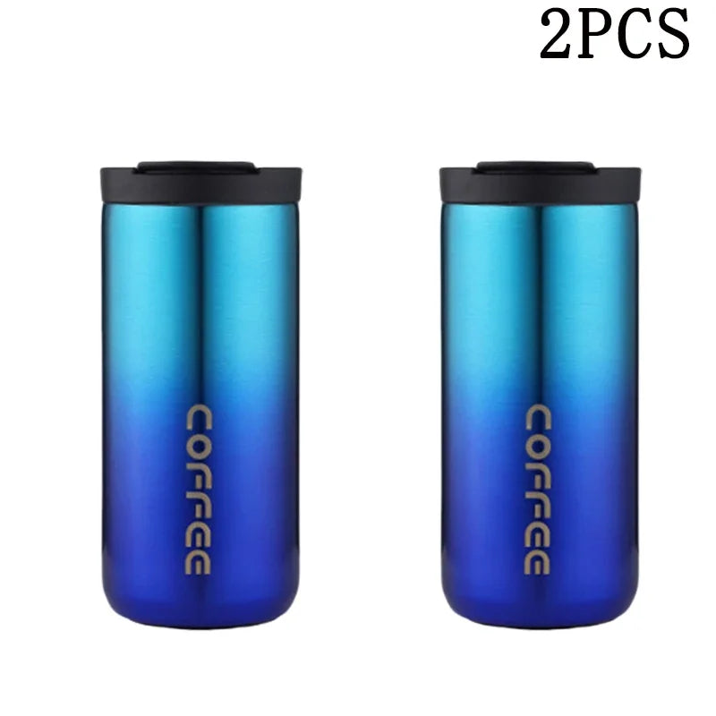 400ML Stainless Steel Coffee Thermos Bottle Thermal Mug Leakproof Car Vacuum Flasks Coffee Cup Travel Portable Insulated Bottles