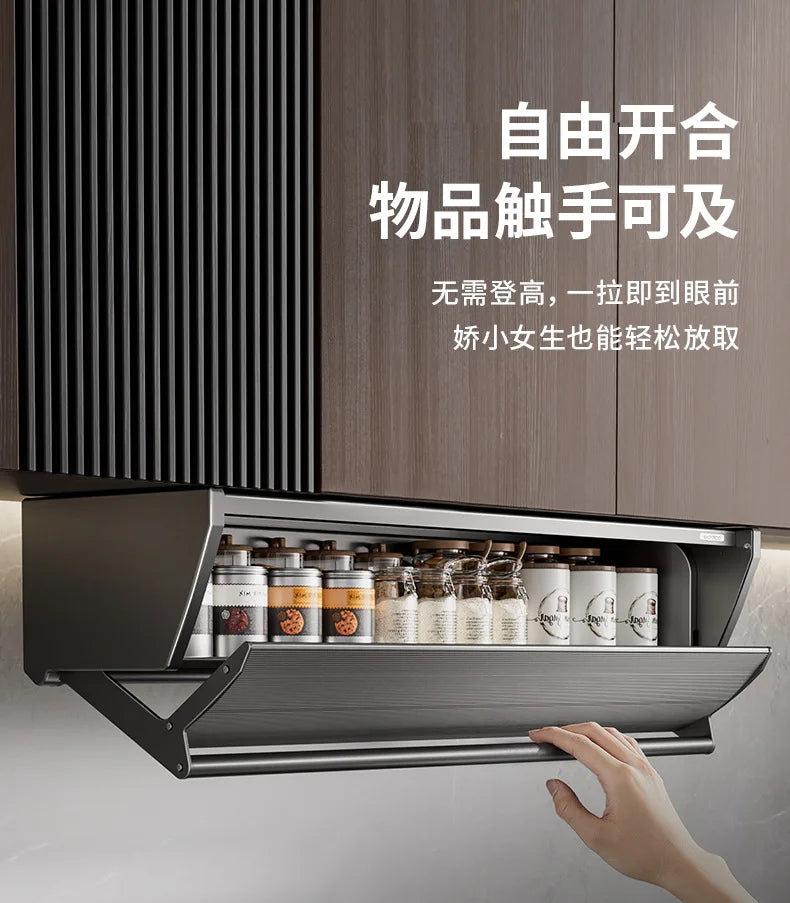 Modern Minimalist Kitchen Cabinets Small Folding Storage Cabinets Multi-functional Home Drop-down Wall Cabinet Kitchen Furniture