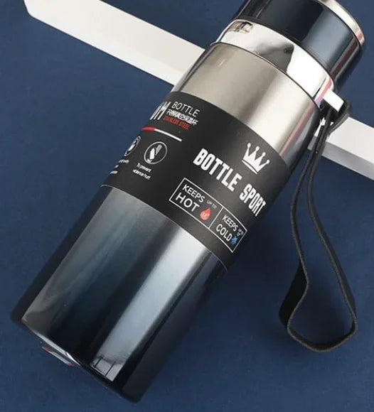 1000ml Thermal Water Bottle Thermos Vacuum Flask Double Stainless Steel Coffee Tea Insulated Cup Leakage-proof for Office