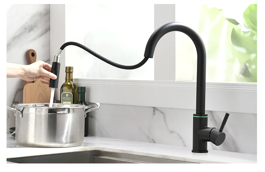 Smart Touch Kitchen Faucets Crane For Sensor Kitchen Water Tap Sink Mixer Rotate Touch Faucet Sensor Water Mixer KH-1005